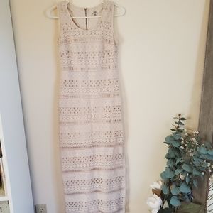 Cato Cream Lace Overlay Maxi Dress Size XSP